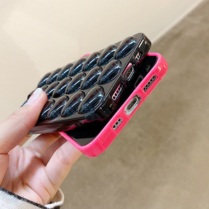 Custodia morbida per telefono in TPU per ragazze 3D Love Heart Candy Color per iPhone 13 12 11 Pro Max 12 Mini XS Max XR XS 7 8 Plus - Product Image 5