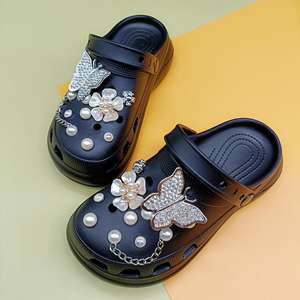 Venta por Juego de Dijes para Zapatos para Mujeres y Niñas, Joyería de Diseño Brillante, Cadena de Metal con Diamantes de Mariposa, Dijes para Zapatos, Decoraciones para Zapatos - Product Image 4