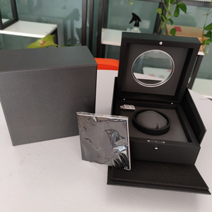 Custom Logo Gift Display Flip Watches <b>Boxes</b> Packaging Storage Luxury <b>Black</b> Square Durable Watch Box - Product Image 3