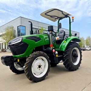 Tracteur agricole à roues 4x4 vert à transmission par engrenages, niveau de sécurité élevé - Product Image 1