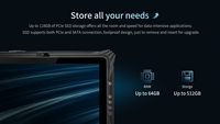 12,2 pulgadas Rug Tablet Windows IP68 Intel I5 I7 Procesador RAM 8GB ROM 128GB Industrial Tablet PC Windows Tablet Rug PC