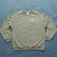 Sudadera de felpa francesa 350 GSM para hombre, diseño personalizado, bordado, transferencia impresa, colorido, Sudadera de cuello redondo para hombre de peso pesado