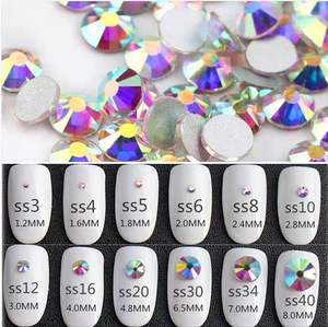 Yantuo cristallo di cristallo Non Hotfix Flatback strass con nuovo pacchetto per Nails Art DIY - Product Image 2