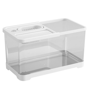 Meilleure vente : Mini aquarium de bureau tout-en-un avec lampe LED et filtre pour l'aménagement aquatique, idéal pour les poissons tropicaux et la décoration intérieure. - Product Image 1