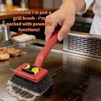 Nettoyeur vapeur sans fil pour éliminer la graisse brûlée rapidement, brosse à gril sans poils, brosse à gril BBQ