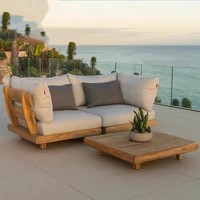 Ensemble Canapé Modulable Moderne en Bois Massif avec Coussins pour Salon, Jardin, Terrasse et Hôtel - Canapé d'Extérieur
