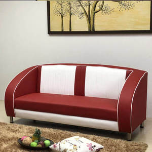 <span class=keywords><strong>Canapé</strong></span> d'appoint en cuir rouge et blanc, style rétro des années 1950, pour usage commercial durable, en vente - Product Image 6