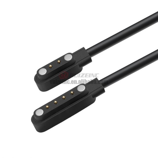 Customized  Watch Magnetic Charging Cable 2 Pin 4 Core 5P Data Cable Magnetic Pin  Children's Brelet Magnet Line