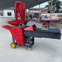 Machine à couper la paille à moteur essence pour le traitement de l'herbe, du foin et des tiges de maïs, avec une puissance flexible pour les besoins d'alimentation animale