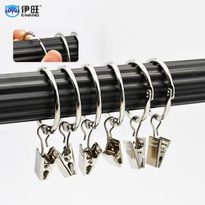 YIWANG - Anillo de Cortina Abierto de 1.2 Pulgadas con Clip Metálico para Cortinas - Product Image 2