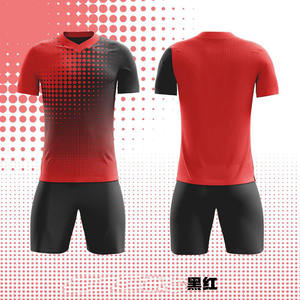 定制新设计黑色套装青年足球服数码印花球衣足球服 - Product Image 3