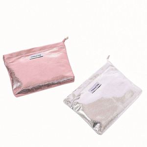 Factory Direct New Fashion Zipper Flash Simple Portable <b>for</b> <b>Storage</b> Large Capacity Hand-held <b>Makeup</b> Bag - Product Image 4