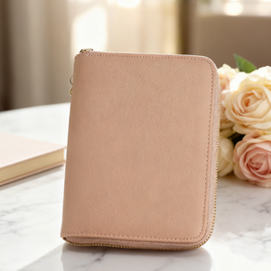 Chất lượng cao A6 Ngân Sách chất kết dính Ví thiết kế mới sang trọng da tiền mặt Chất kết dính với dây kéo - Product Image 4