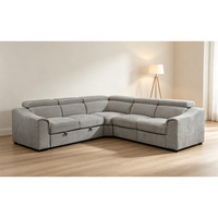 Canapé-lit en tissu en forme de L, deux places, design européen, écologique, confortable et durable, de la marque Leader Wholesaler Tianhang OEM.