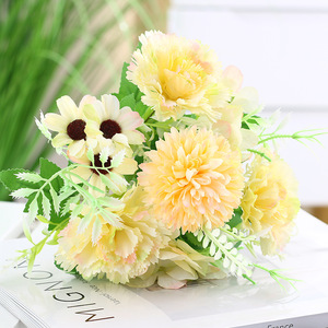 Ramo <span class=keywords><strong>de</strong></span> <span class=keywords><strong>Flores</strong></span> Artificiales <span class=keywords><strong>de</strong></span> Seda, Claveles, Estilo Clásico, Centro <span class=keywords><strong>de</strong></span> Mesa para el Hogar, Regalo para el Día <span class=keywords><strong>de</strong></span> los Inocentes, Realista - Product Image 6