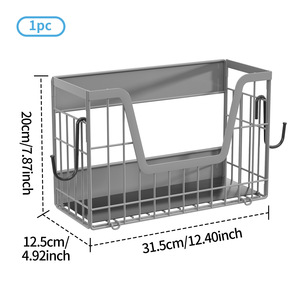 Estante Magnético Moderno de Hierro para Refrigerador, Cesta de Almacenamiento de Especias de Una Sola Capa No Plegable con Película Adhesiva, Estante de Cocina - Product Image 5
