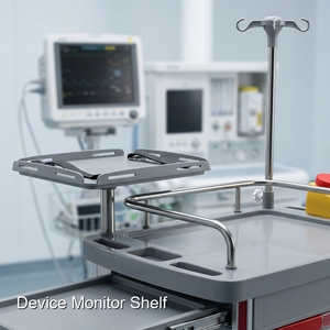 Chariot médical d'urgence Keling, comprenant une planche <span class=keywords><strong>de</strong></span> RCP et un <span class=keywords><strong>support</strong></span> pour bouteille d'oxygène - Product Image 3