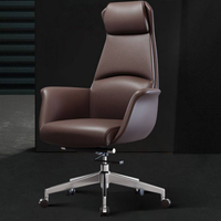 Nouvelle chaise de bureau ergonomique moderne avec revêtement en cuir PU, hauteur réglable et base pivotante pour la maison, le bureau et l'atelier