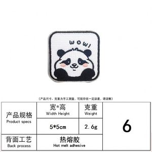 Iron-On Self-Sticker Embroidered Cute Panda Fabric PVC <b>Bag</b> Patches for Clothes <b>Bags</b> <b>Hats</b> Decoration - Product Image 6