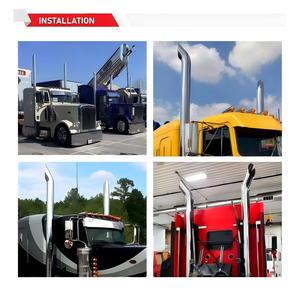 ท่อไอเสียรถบรรทุก ODM ขนาด 5 นิ้ว 6 นิ้ว ชุบโครเมียมขัดเงา สำหรับรถบรรทุกหนัก - Product Image 4