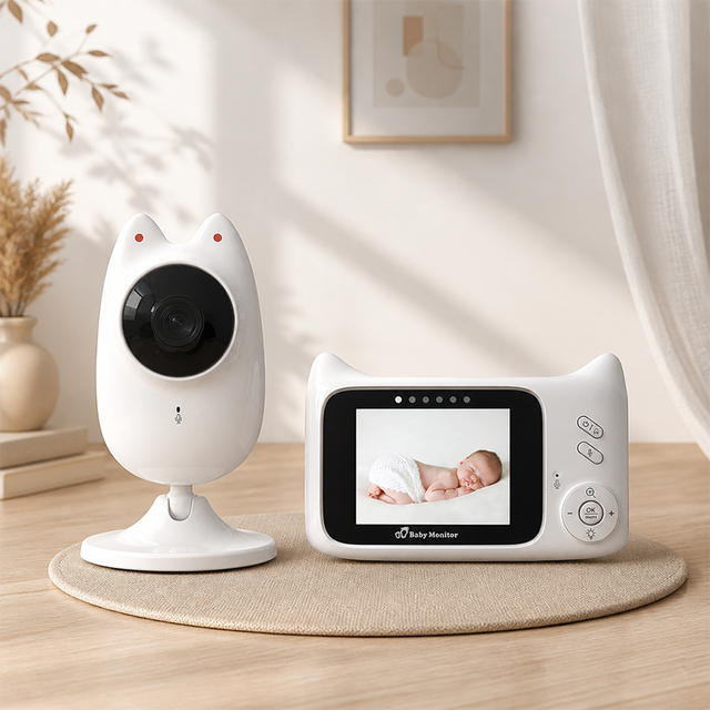 Cross-border Direct Supply 2.8-inch 320x240 HD LED Screen Wireless Baby Monitor Two-way Intercom Music Player Rechargeable