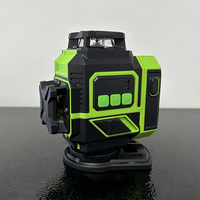 Niveau laser à lignes croisées 4D 16 lignes Faisceau laser vert avec télécommande Batterie Li-ion pour carrelage Sol