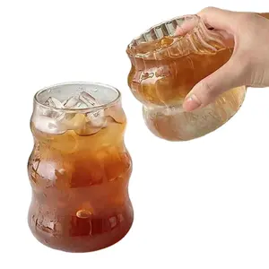 Multi-estilo Transparente Vidro Pequeno Almoço Leite Novo Ice American Latte Simples Suco Beber Copo