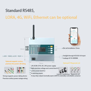 DIN Rail RS485 Modbus Medidor de Energia 4G MQTT Comunicação 3 Fases <span class=keywords><strong>Kwh</strong></span> OEM Customizável GSM Cartão Sim Suportado para Instrumento de Teste - Product Image 3