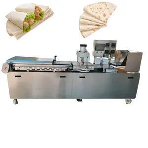 高品质自动阿拉伯皮塔面包机Roti Chapati生产线自动煎饼机