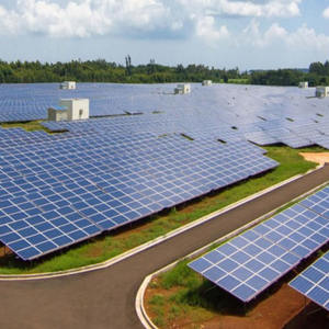 Braket fotovoltaik Pv baja galvanis terpasang tanah desain struktur pemasangan Panel surya Bifacial tetap - Product Image 6