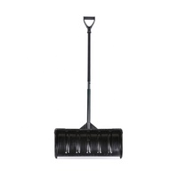 Pelle à neige légère en plastique PP de 53 pouces, lame de 56x25 cm, poignée ergonomique en aluminium avec poignée en D pour le déneigement – Meilleures ventes