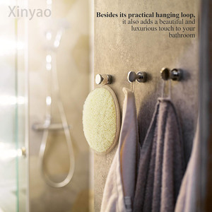 Logo personalizzato <span class=keywords><strong>naturale</strong></span> luffa esfoliante corpo Scrubber <span class=keywords><strong>doccia</strong></span> luffah Pad spugna <span class=keywords><strong>doccia</strong></span> per il viso e il corpo per le donne e gli uomini - Product Image 5