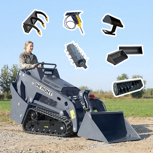 Small <b>Cheap</b> Skid Steer With <b>Bucket</b> Different Bagger Mini Machine Lifting 500 Kg Skid Steer Loader - Product Image 5