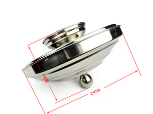 Juego de accesorios de escenario para espectáculo de magia profesional: Brazier de acero inoxidable plateado de doble capa, modelo Becomes Dove Pot - Product Image 6
