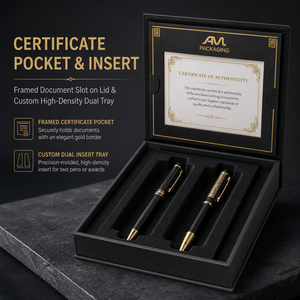 Caja de Regalo de Papel de Lujo Personalizada, Estuche de Presentación de Cartón Rígido para Certificado, Premio, Set VIP - Product Image 3