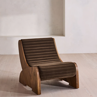 Fauteuil Chesterfield moderne de couleur personnalisée, pieds en bois massif, revêtement en tissu, canapé une place pour usage intérieur, appartements, hôtels