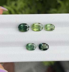 Natural Green Oval Cut Sapphire <b>Loose</b> <b>Gemstone</b> for Wedding Engagement Rings-All Sizes - Product Image 5