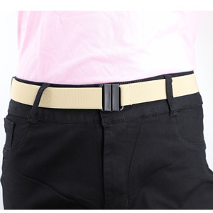 Invisible <b>Elastic</b> Waist <b>Belt</b> Khaki Resin Buckle For Men Women Adult Wearable <b>Belt</b> With Weaving Design - Product Image 1