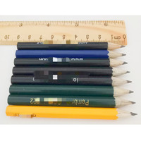Mini 10CM Noir HB Golf Crayon Courte Queue Standard Crayon Cadeau Stylo