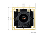 Caméra USB IMX335 5MP (A) Waveshare à grande ouverture, enregistrement vidéo 2K, Plug-and-Play, sans pilote, mise au point manuelle A962