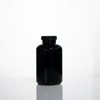 Flacon pharmaceutique en PET ambré translucide de 500 ml avec bouchon à vis, emballage pour médicaments, comprimés, capsules, pilules, produits de santé