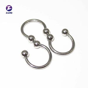 Anneaux de lèvre classiques en acier chirurgical 316L, barbell circulaire fer à cheval, bijoux de piercing corporel plaqué or pour cadeau de mariage ou de fiançailles - Product Image 4