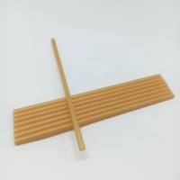 Pailles en PLA 6x210mm droites à extrémité plate jetables pour bière artisanale, garniture de cocktail, boisson OEM