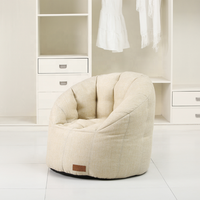 Meuble en tissu de coton et lin style marocain, chaise, sac à haricots, mobilier de salon