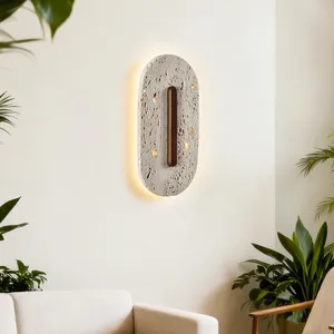 <span class=keywords><strong>Lampe</strong></span> murale d'ambiance style médiéval, esthétique Wabi Sabi, en pierre naturelle <span class=keywords><strong>de</strong></span> grotte, <span class=keywords><strong>pour</strong></span> tête <span class=keywords><strong>de</strong></span> <span class=keywords><strong>lit</strong></span> <span class=keywords><strong>de</strong></span> chambre, escalier, couloir, hall d'entrée, salon - Product Image 2