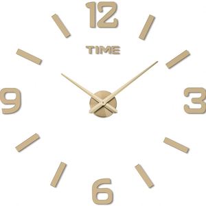 Grande Horloge Murale de 47 Pouces, Horloge Numérique Silencieuse DIY, Autocollant Mural Miroir 3D, Montre à Quartz pour la Décoration du Salon et de la Salle de Réunion - Product Image 1