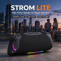 Enceinte de fête robuste avec 99 lumières RGB, étanche IPX7, 80W, 12h d'autonomie pour la maison, le camping et les soirées.