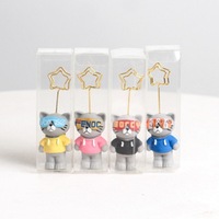 Supports décoratifs en résine pour lunettes de soleil peintes, motifs chat, étanches, mini-clips pour messages/photos, porte-cartes de visite et photos – Vente en gros