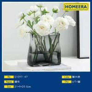 Modern Minimalist 21x9x205cm Glass Decorative Vase for Home Kitchen Bedroom Wedding Display Creative Flower Vases - Product Image 1