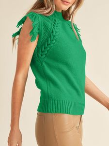<span class=keywords><strong>Gilet</strong></span> <span class=keywords><strong>sans</strong></span> manches pour <span class=keywords><strong>femme</strong></span>, pull en tricot de style bohème (personnalisable) - Product Image 2